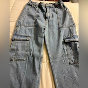 Casual Blue Cargo Jeans